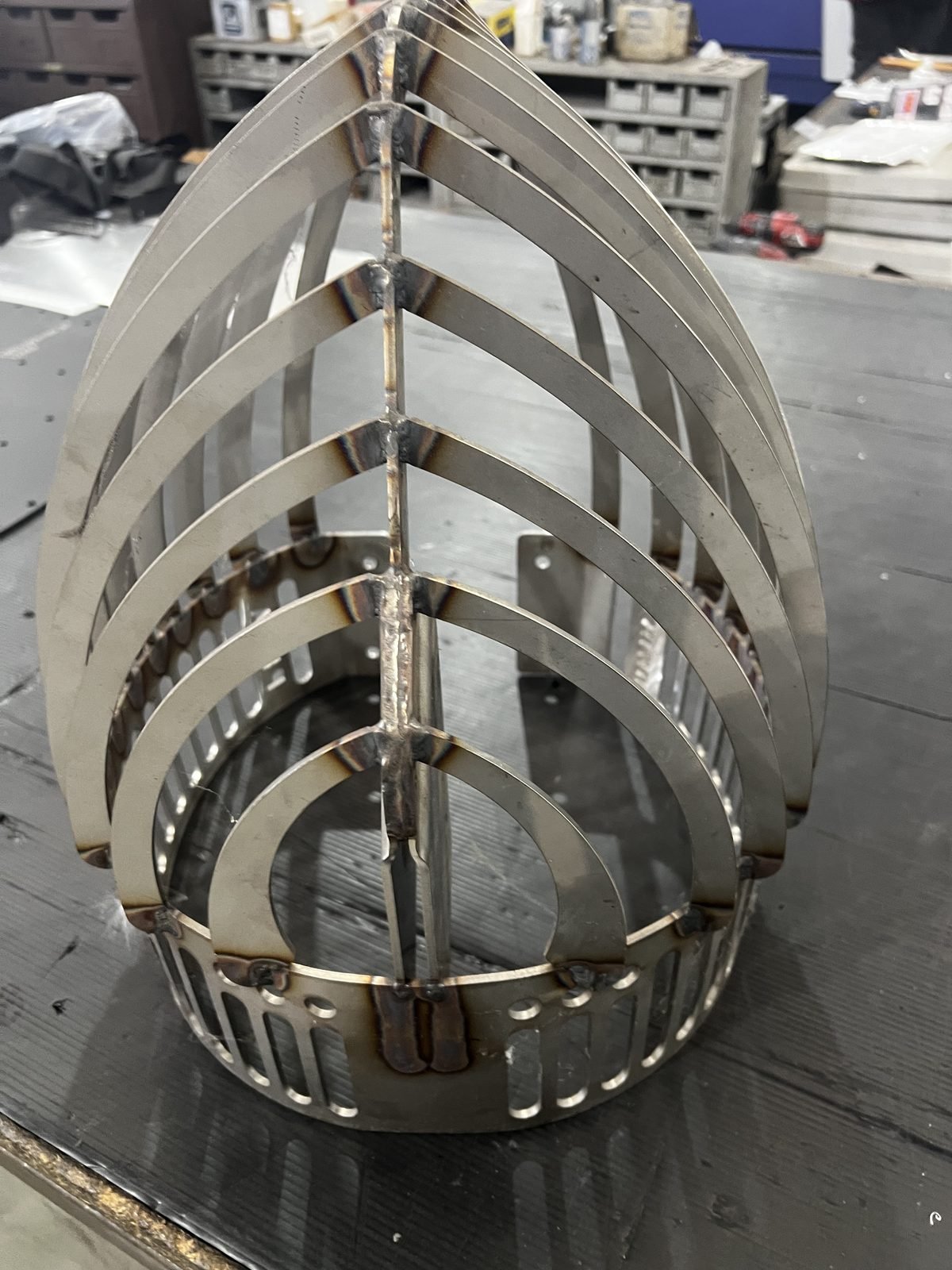 PESA stainless steel propeller safety guard — laser cut, TIG-welded, electro polished
